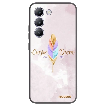 Picasee Vivo V40 SE 5G Hülle - Schwarzes Silikon - Genieße den Tag