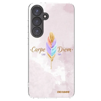 Picasee Samsung Galaxy S24 FE S721B Hülle - Transparentes Silikon - Genieße den Tag