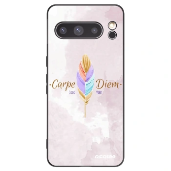 Picasee Google Pixel 8 Pro Hülle - Schwarzes Silikon - Genieße den Tag