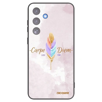 Picasee Samsung Galaxy S25 FE 5G Hülle - Schwarzes Silikon - Genieße den Tag