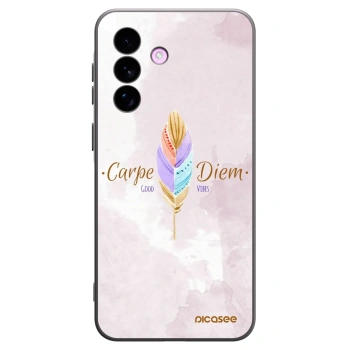 Picasee Samsung Galaxy A57 5G Hülle - Schwarzes Silikon - Genieße den Tag