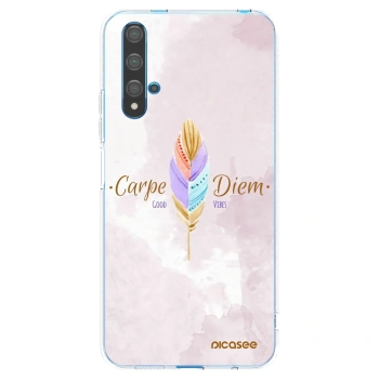 Picasee Huawei Nova 5T Hülle - Transparentes Silikon - Genieße den Tag