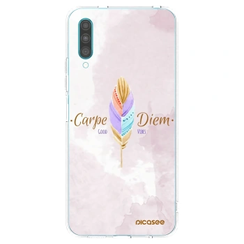 Picasee Samsung Galaxy A30s A307F Hülle - Transparentes Silikon - Genieße den Tag