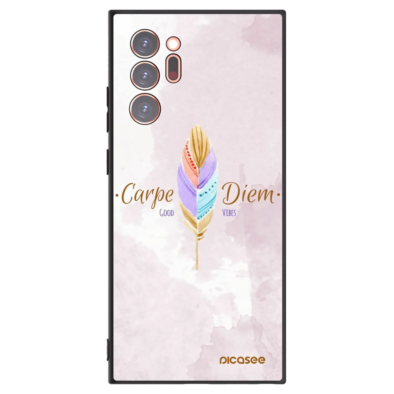 Picasee Samsung Galaxy Note 20 Ultra Hülle - Schwarzes Silikon - Genieße den Tag