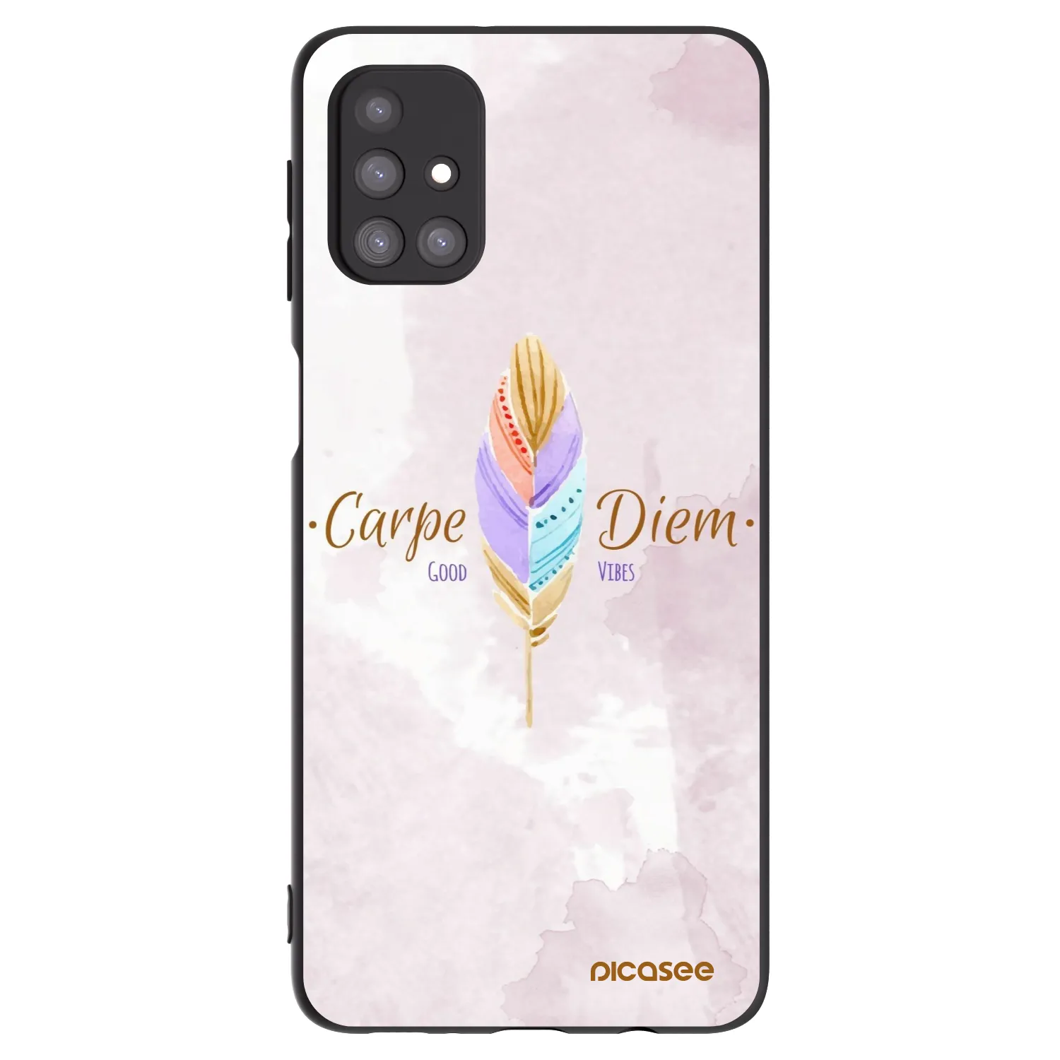Picasee Samsung Galaxy M31s Hülle - Schwarzes Silikon - Genieße den Tag