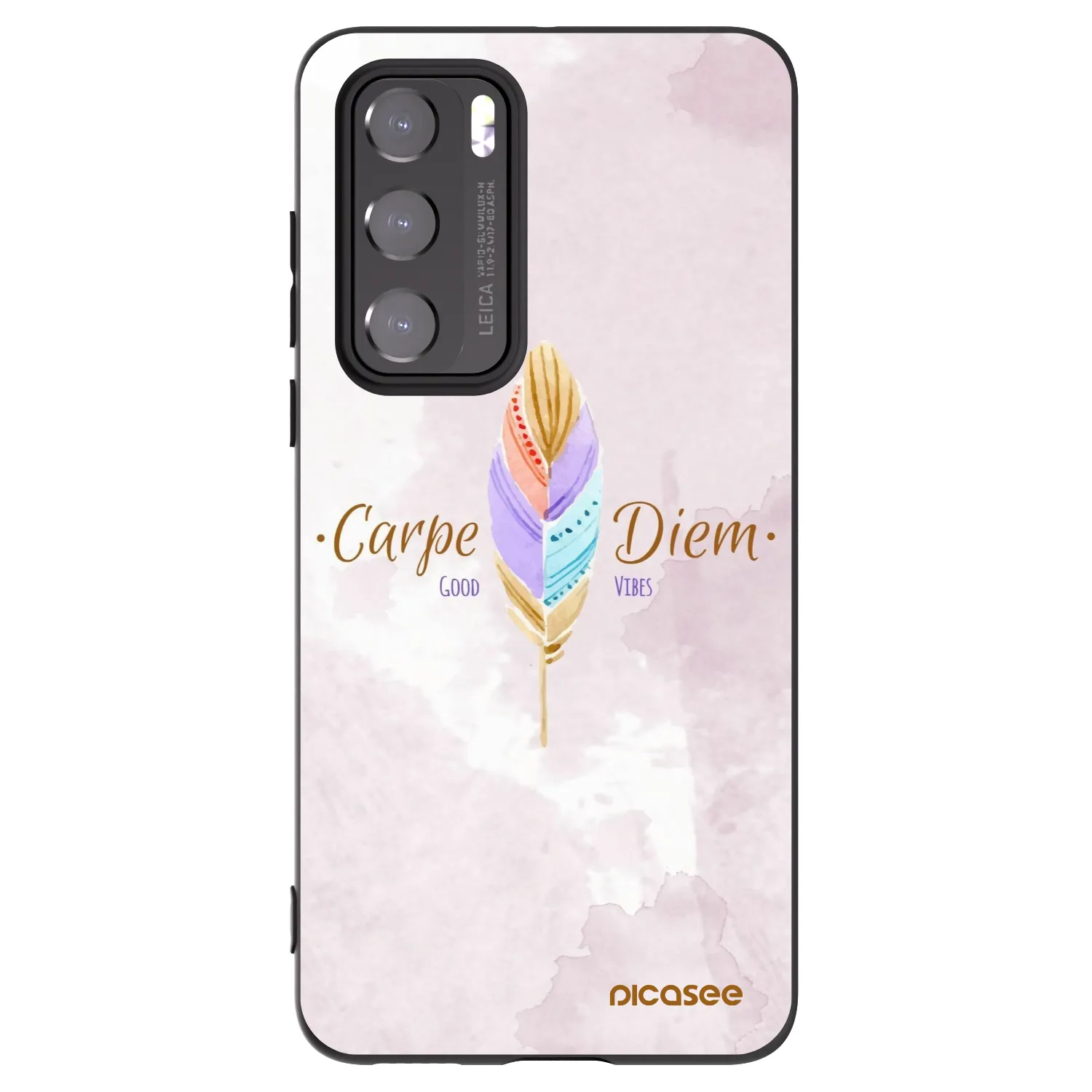 Picasee Huawei P40 Hülle - Schwarzes Silikon - Genieße den Tag