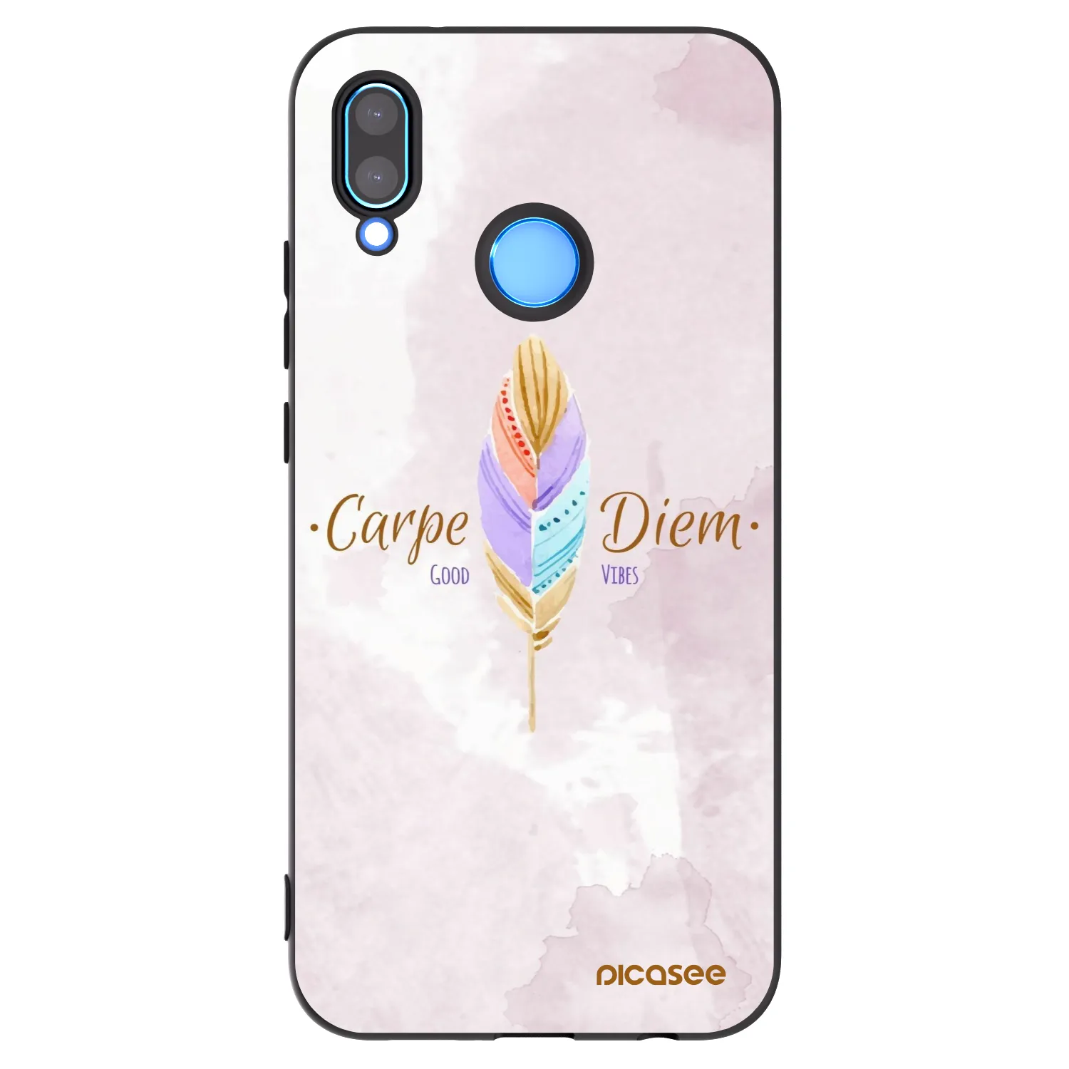 Picasee Huawei P20 Lite Hülle - Schwarzes Silikon - Genieße den Tag