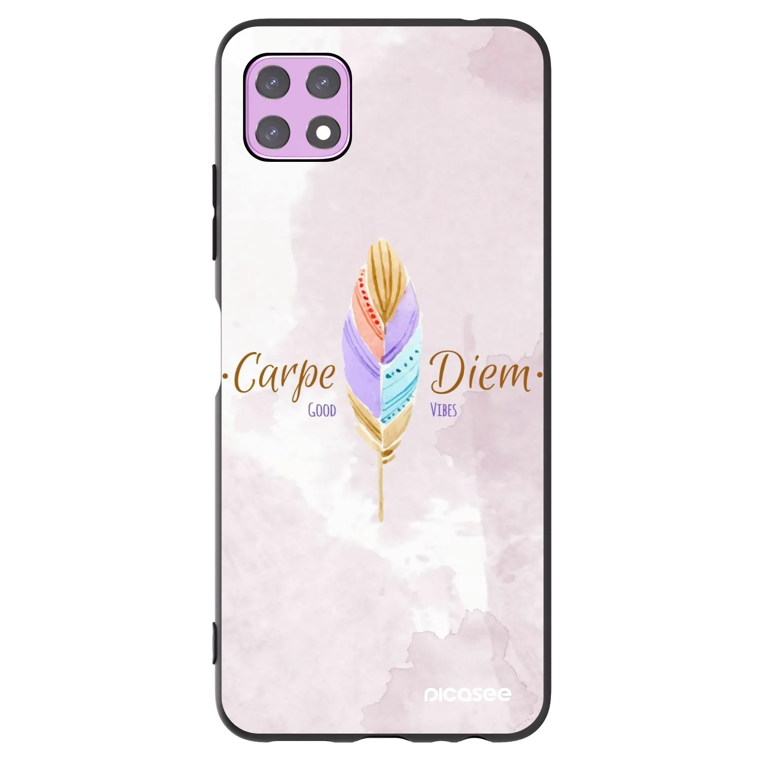 Picasee Samsung Galaxy A22 A226B 5G Hülle - Schwarzes Silikon - Genieße den Tag