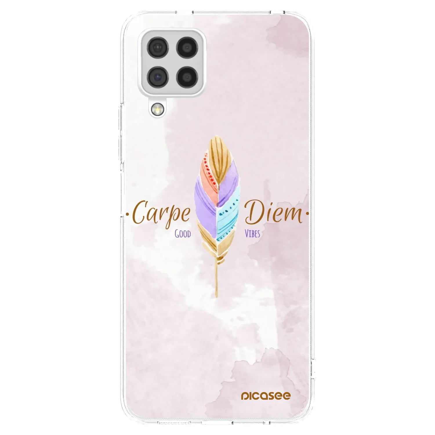Picasee Samsung Galaxy A22 A225F 4G Hülle - Transparentes Silikon - Genieße den Tag