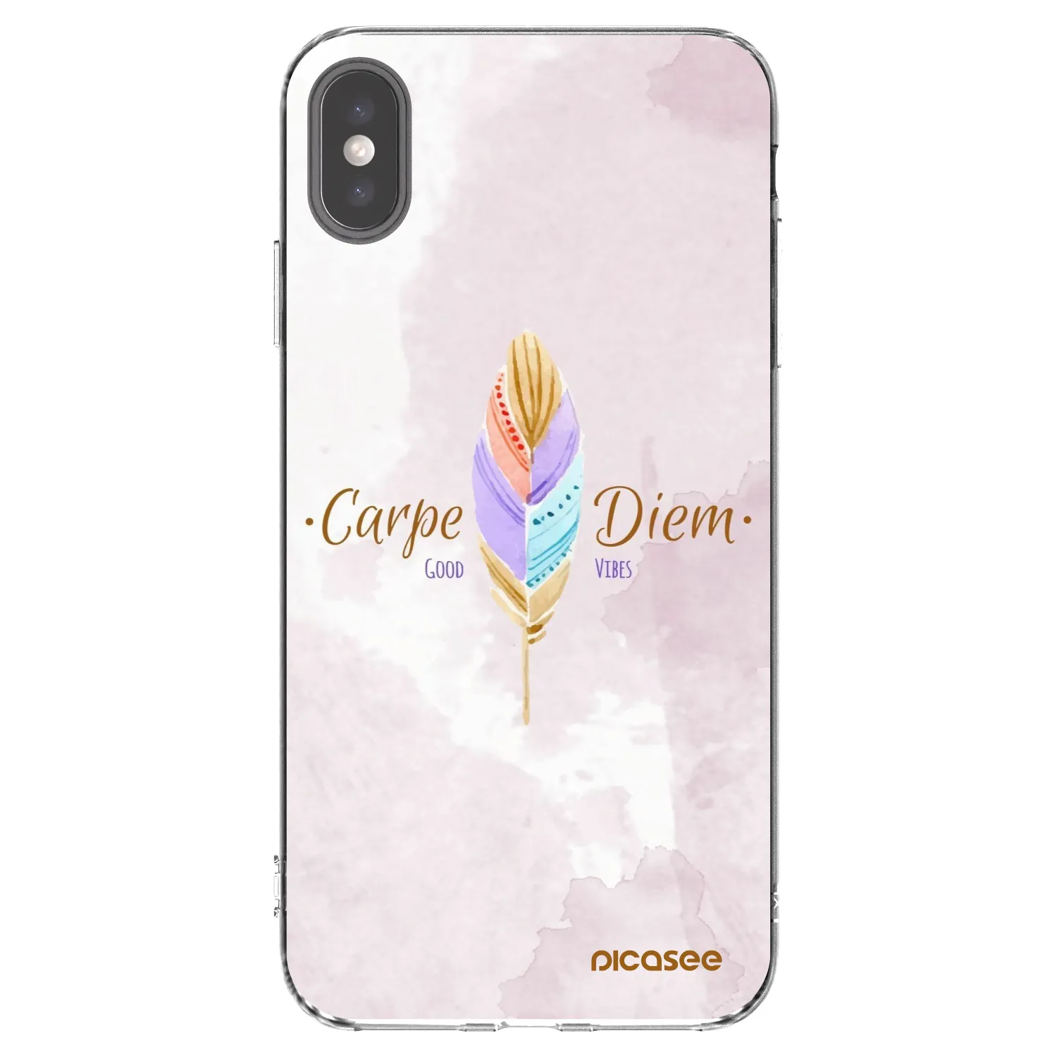 Picasee Apple iPhone XS Max Hülle - Transparentes Silikon - Genieße den Tag