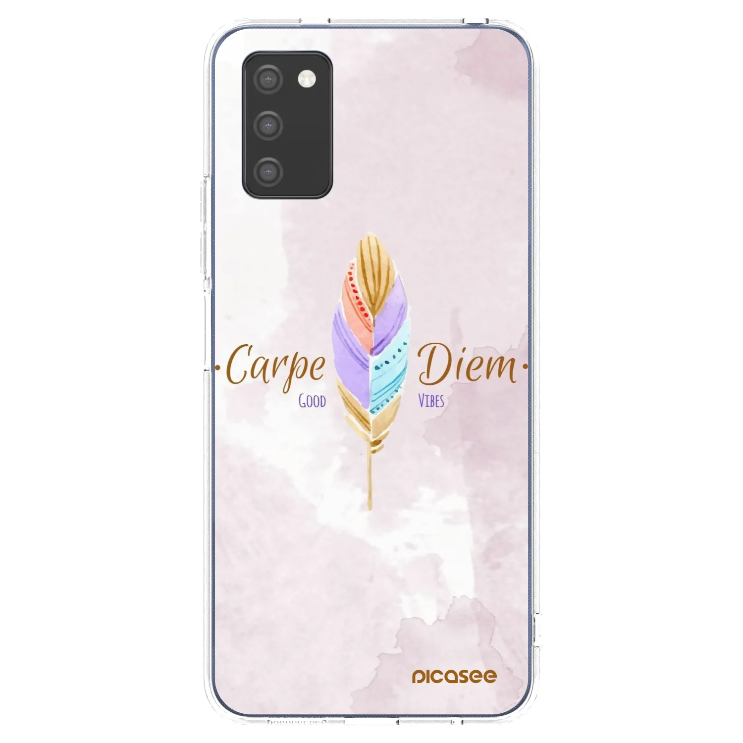 Picasee Samsung Galaxy A03s A037G Hülle - Transparentes Silikon - Genieße den Tag