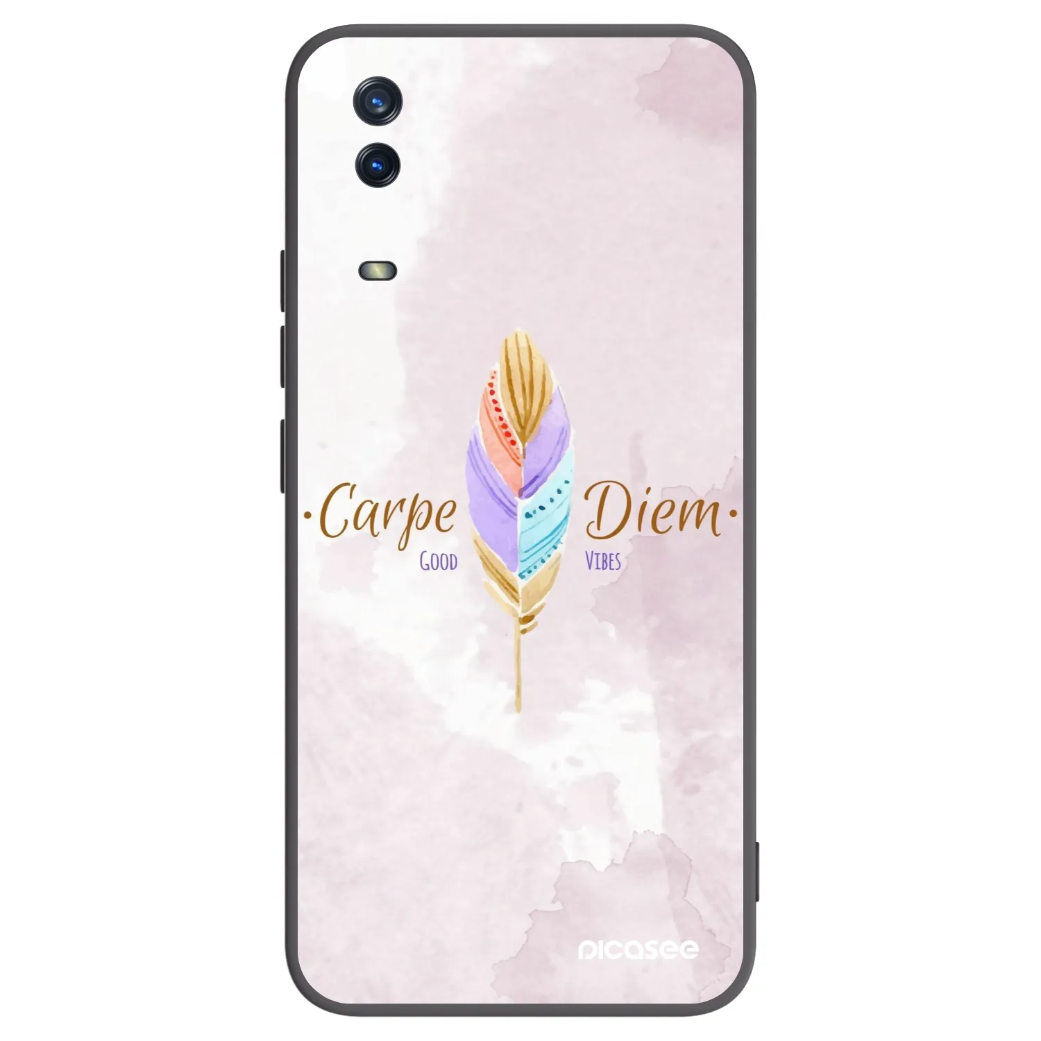 Picasee Vivo Y11s Hülle - Schwarzes Silikon - Genieße den Tag