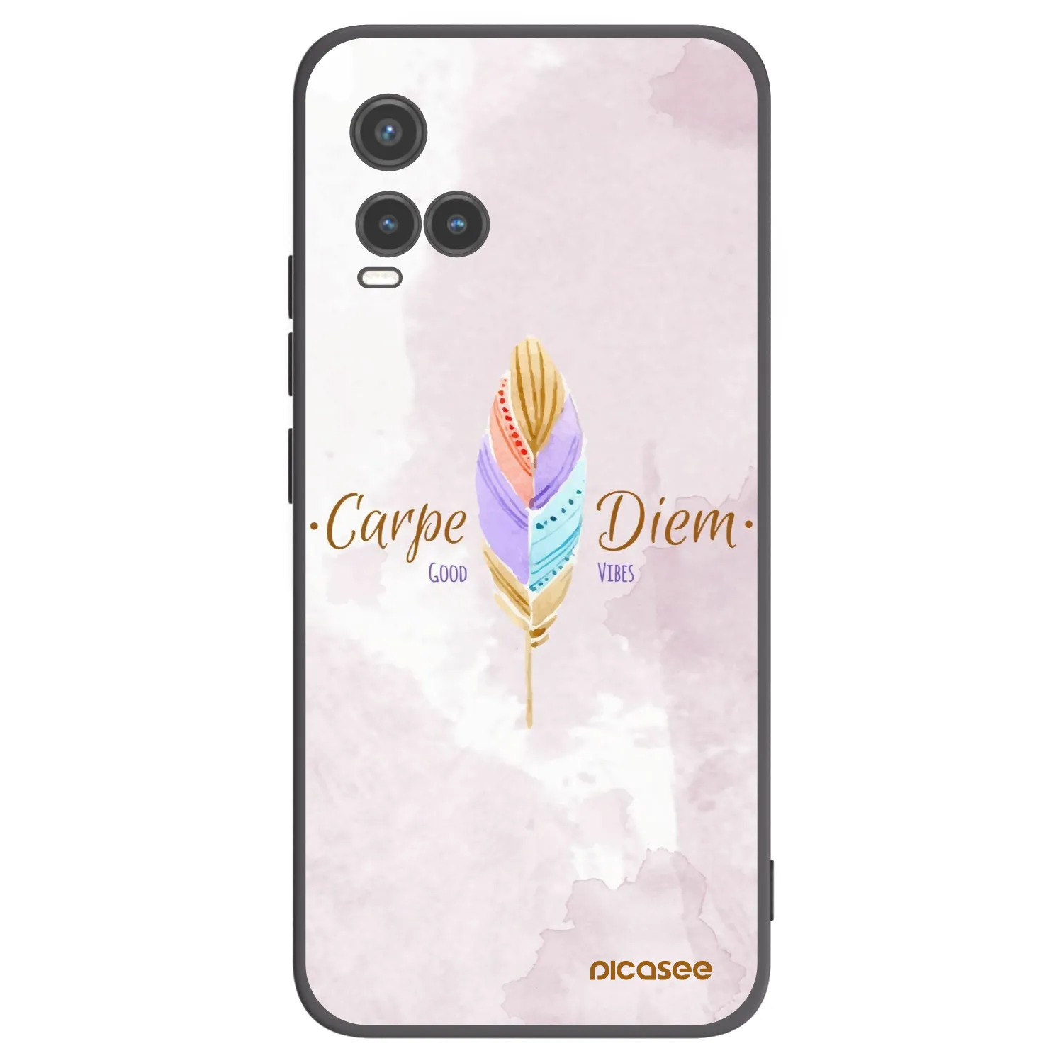 Picasee Vivo Y33s Hülle - Schwarzes Silikon - Genieße den Tag