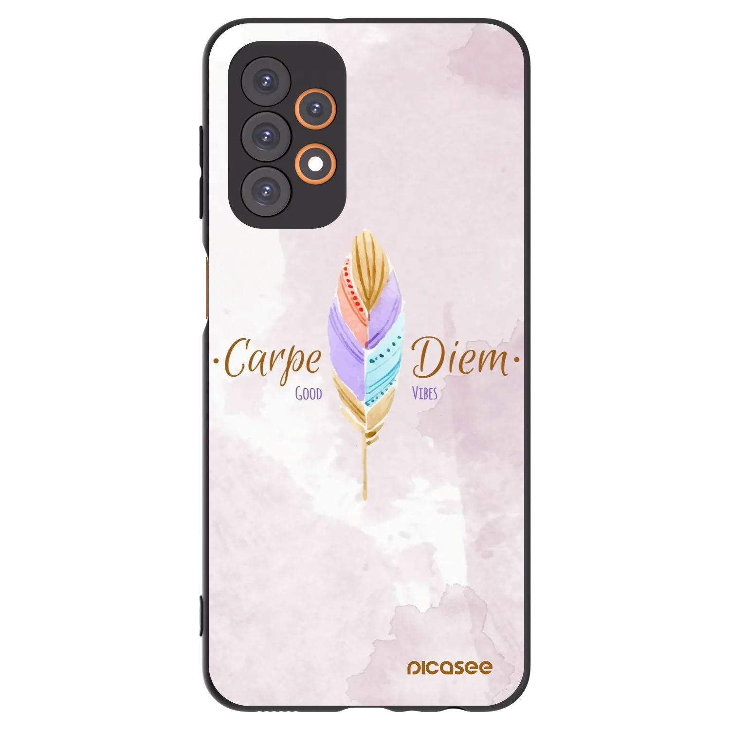 Picasee Samsung Galaxy A23 A236B 5G Hülle - Schwarzes Silikon - Genieße den Tag