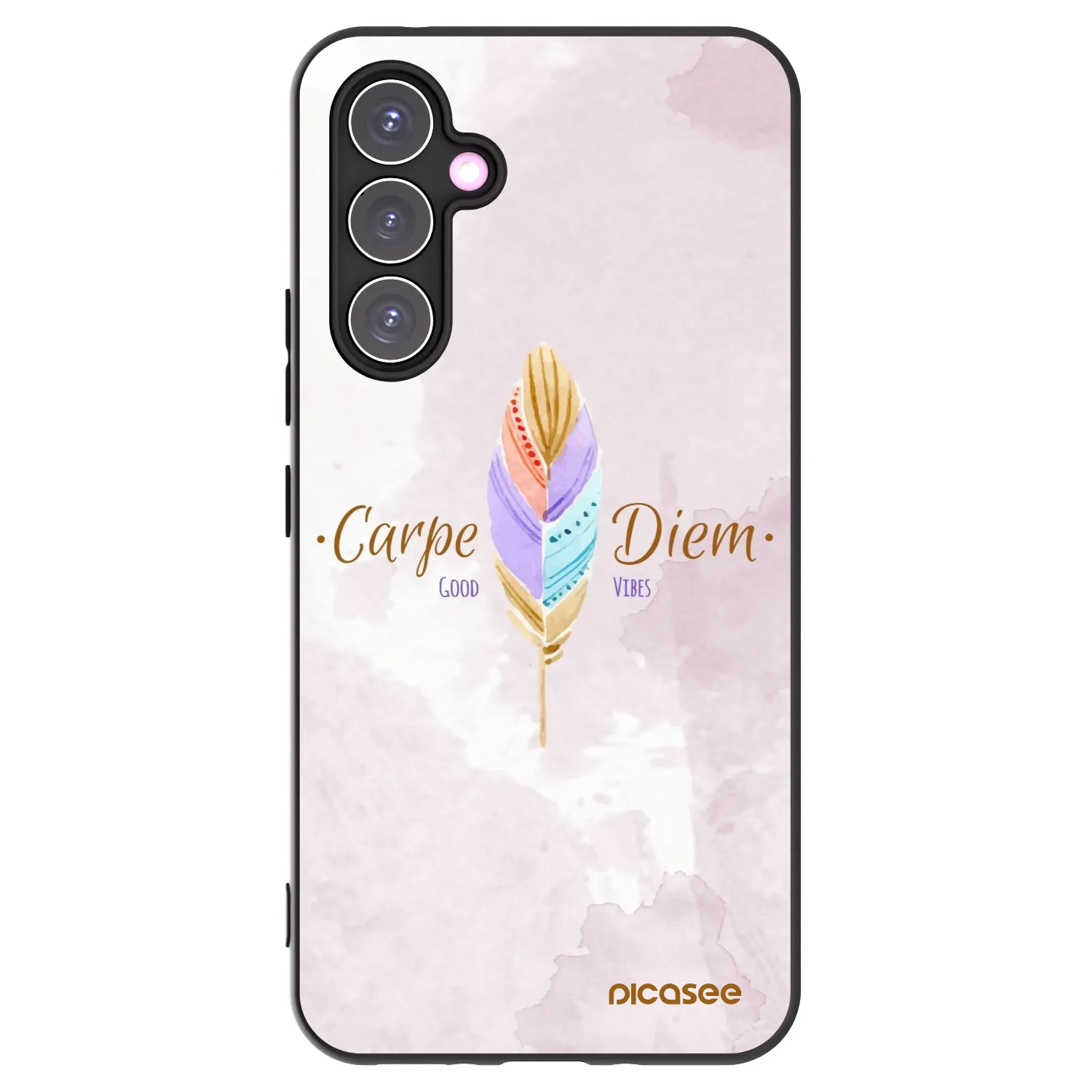 Picasee Samsung Galaxy A54 5G A546B Hülle - Schwarzes Silikon - Genieße den Tag