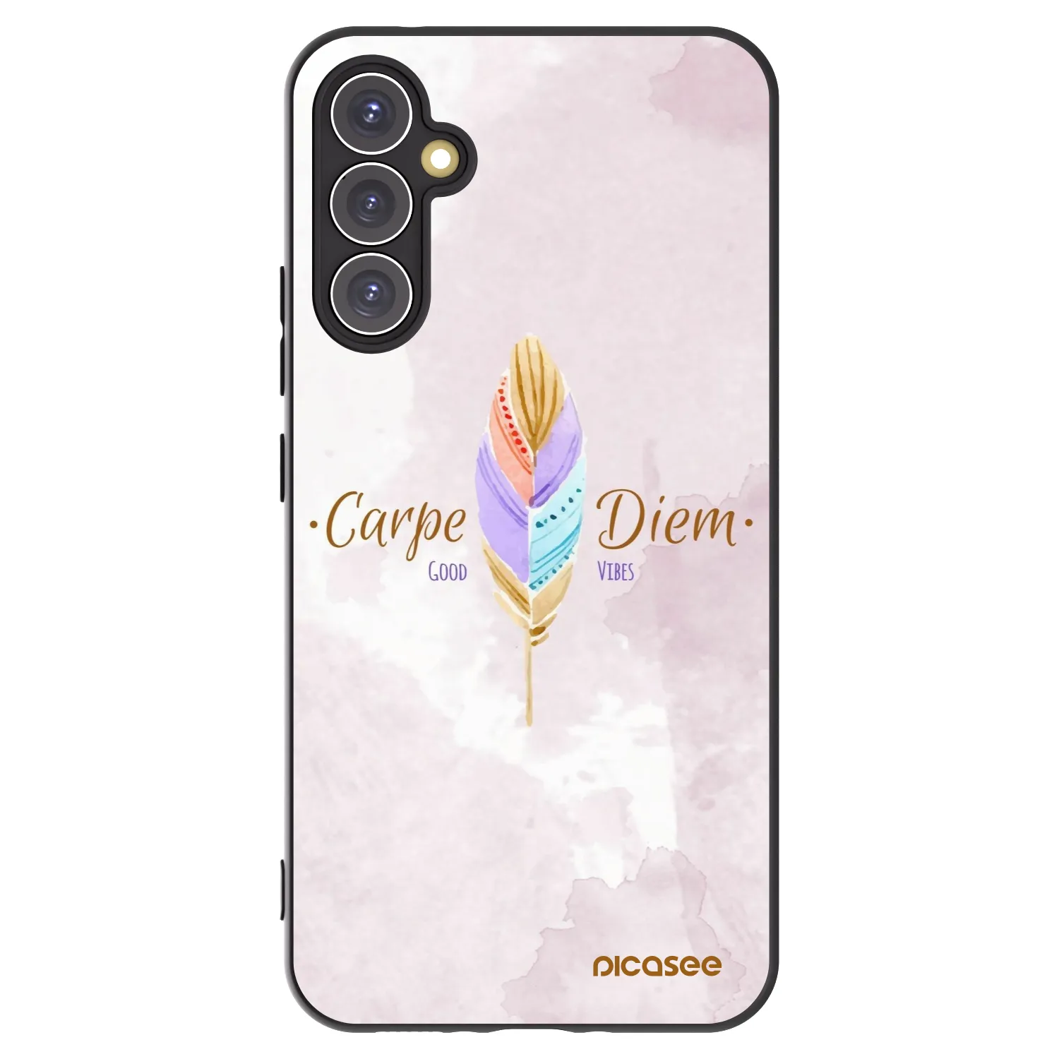 Picasee Samsung Galaxy A34 5G A346B Hülle - Schwarzes Silikon - Genieße den Tag
