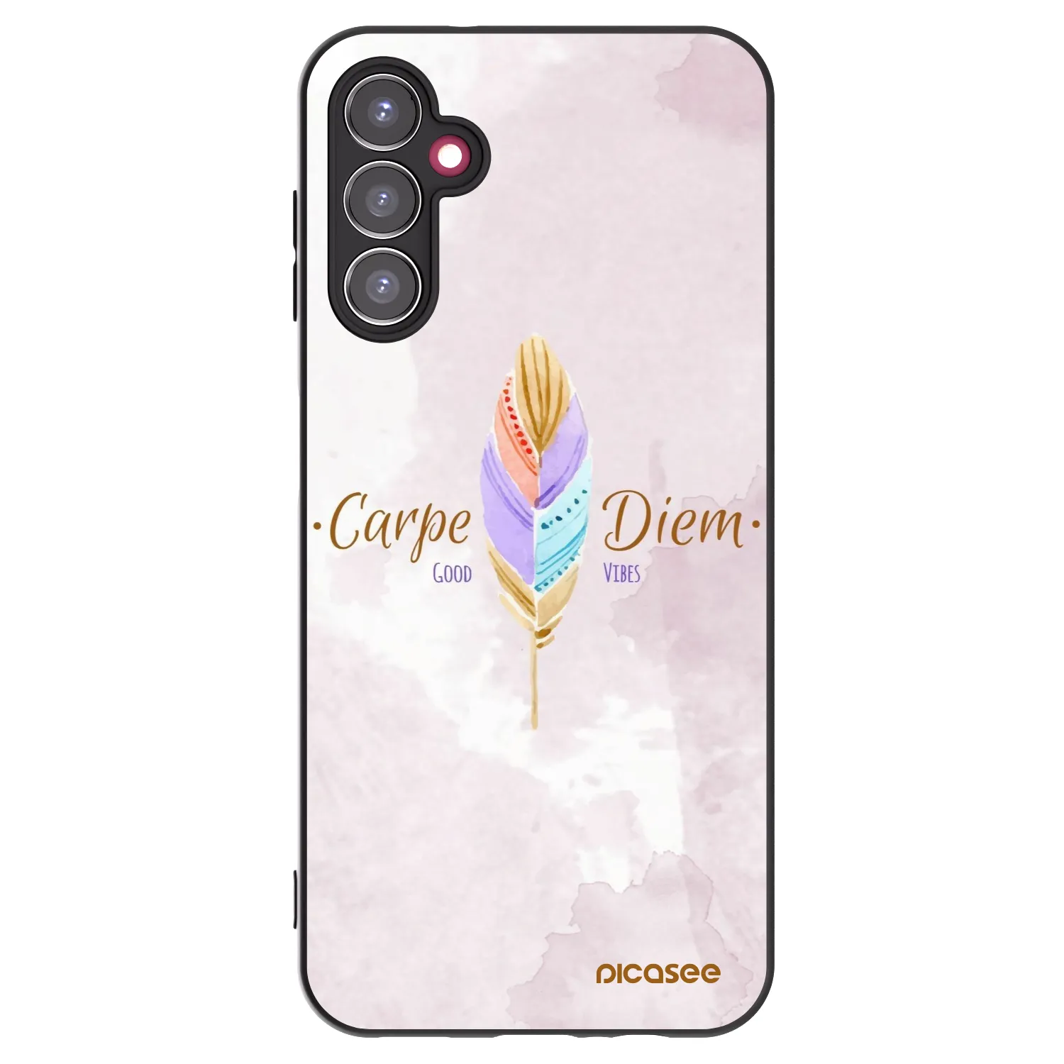 Picasee Samsung Galaxy A14 4G A145R Hülle - Schwarzes Silikon - Genieße den Tag