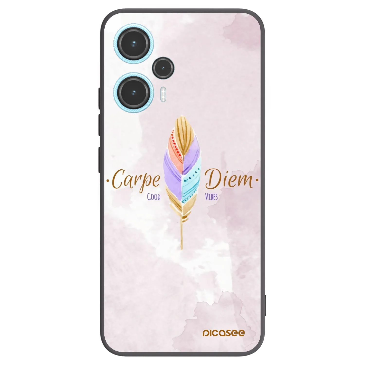 Picasee Xiaomi Poco F5 Hülle - Schwarzes Silikon - Genieße den Tag