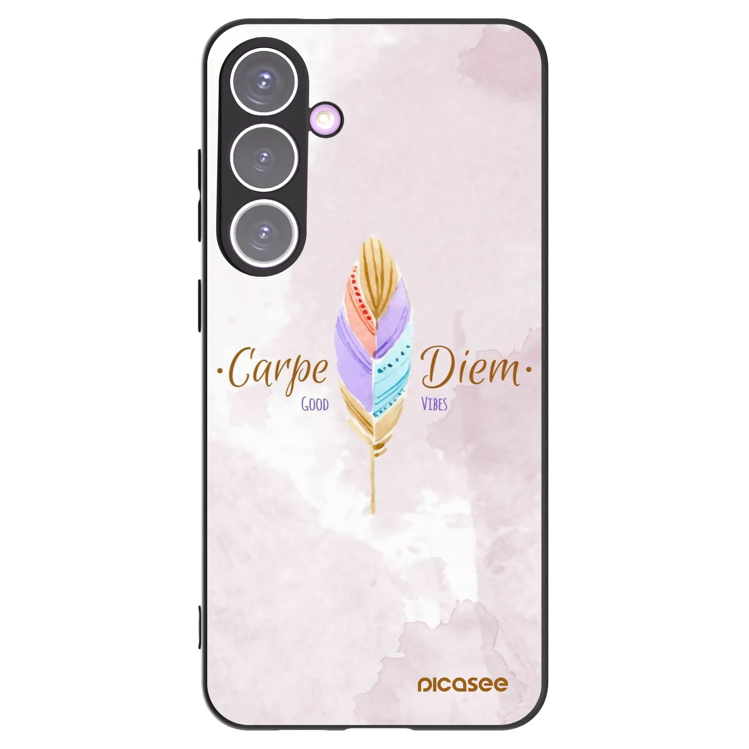 Picasee Samsung Galaxy S24+ S926B 5G Hülle - Schwarzes Silikon - Genieße den Tag