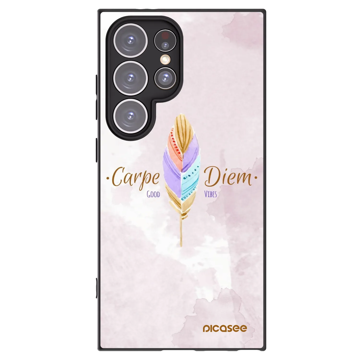 Picasee Samsung Galaxy S24 Ultra S928B 5G Hülle - Schwarzes Silikon - Genieße den Tag