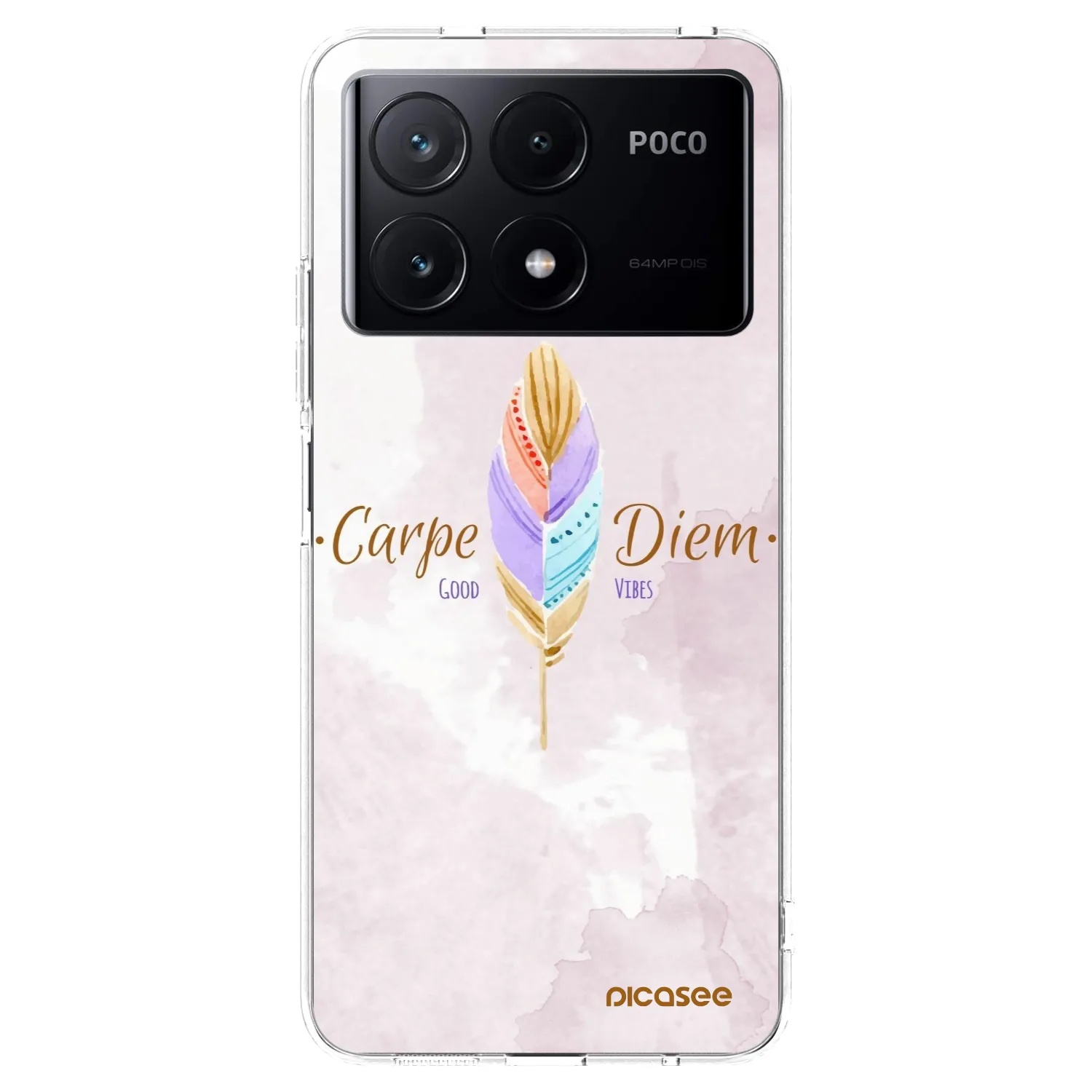Picasee Xiaomi Poco X6 Pro Hülle - Transparentes Silikon - Genieße den Tag