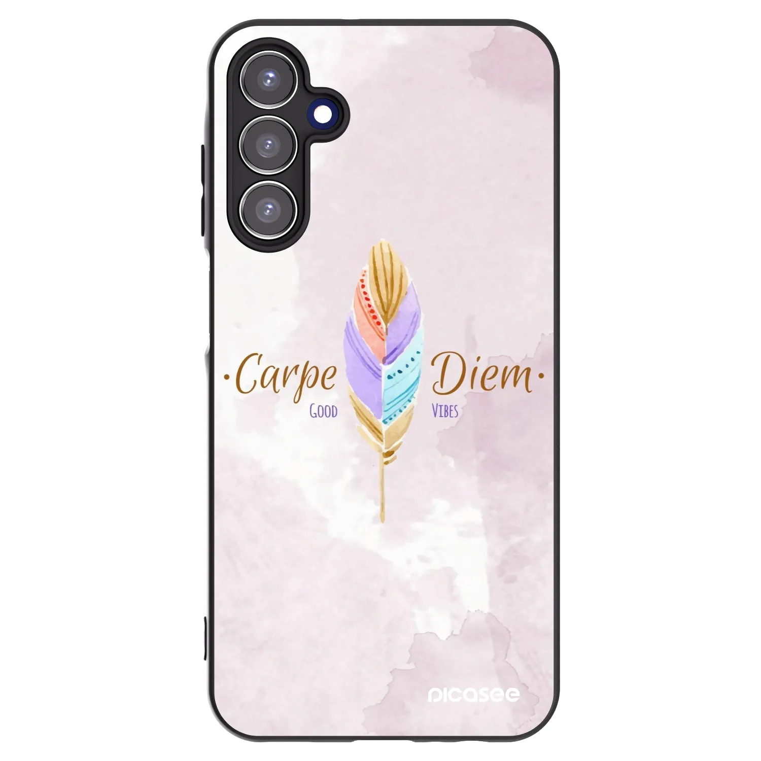 Picasee Samsung Galaxy A15 A155F 4G Hülle - Schwarzes Silikon - Genieße den Tag
