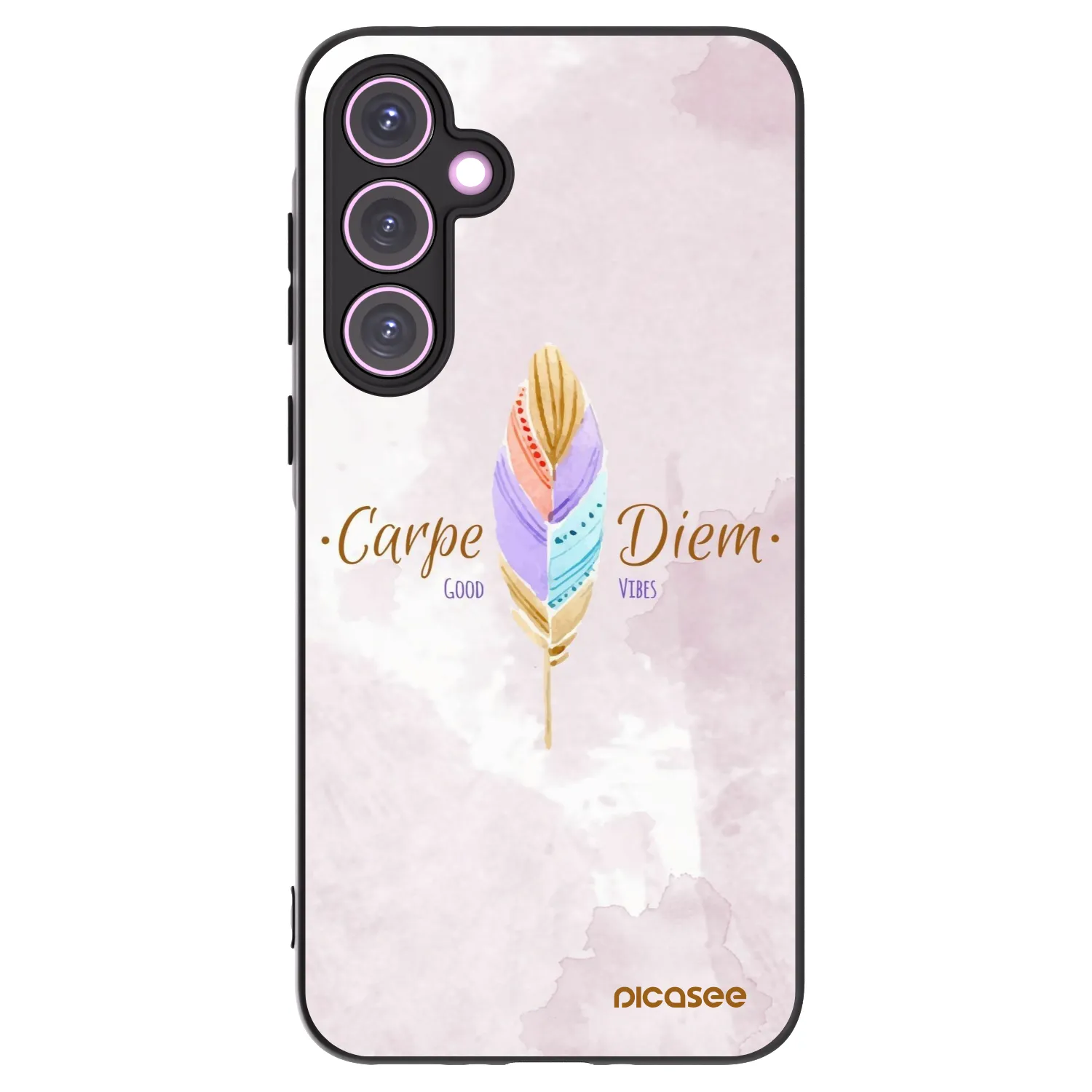Picasee Samsung Galaxy A35 5G A356B Hülle - Schwarzes Silikon - Genieße den Tag