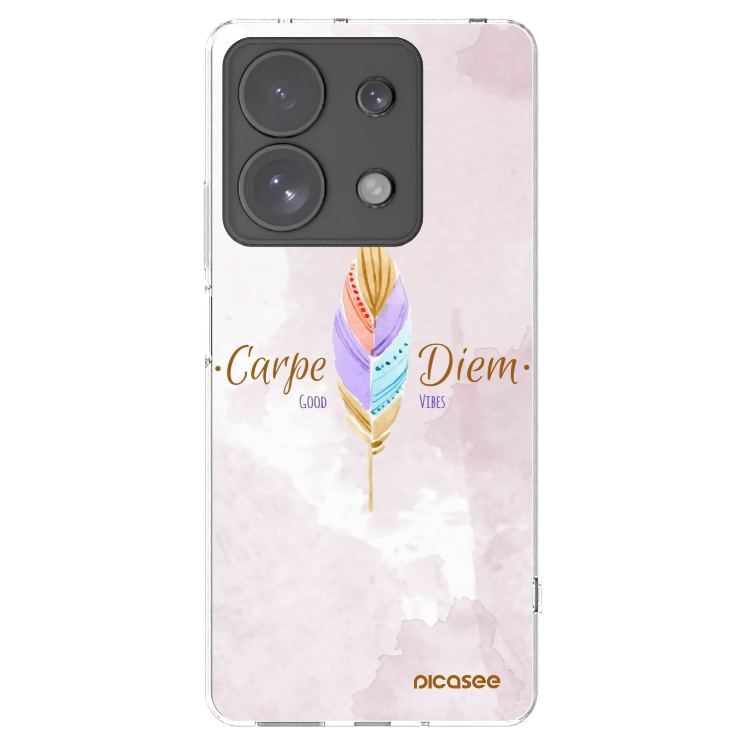 Picasee Xiaomi Redmi Note 13 Pro 4G Hülle - Transparentes Silikon - Genieße den Tag