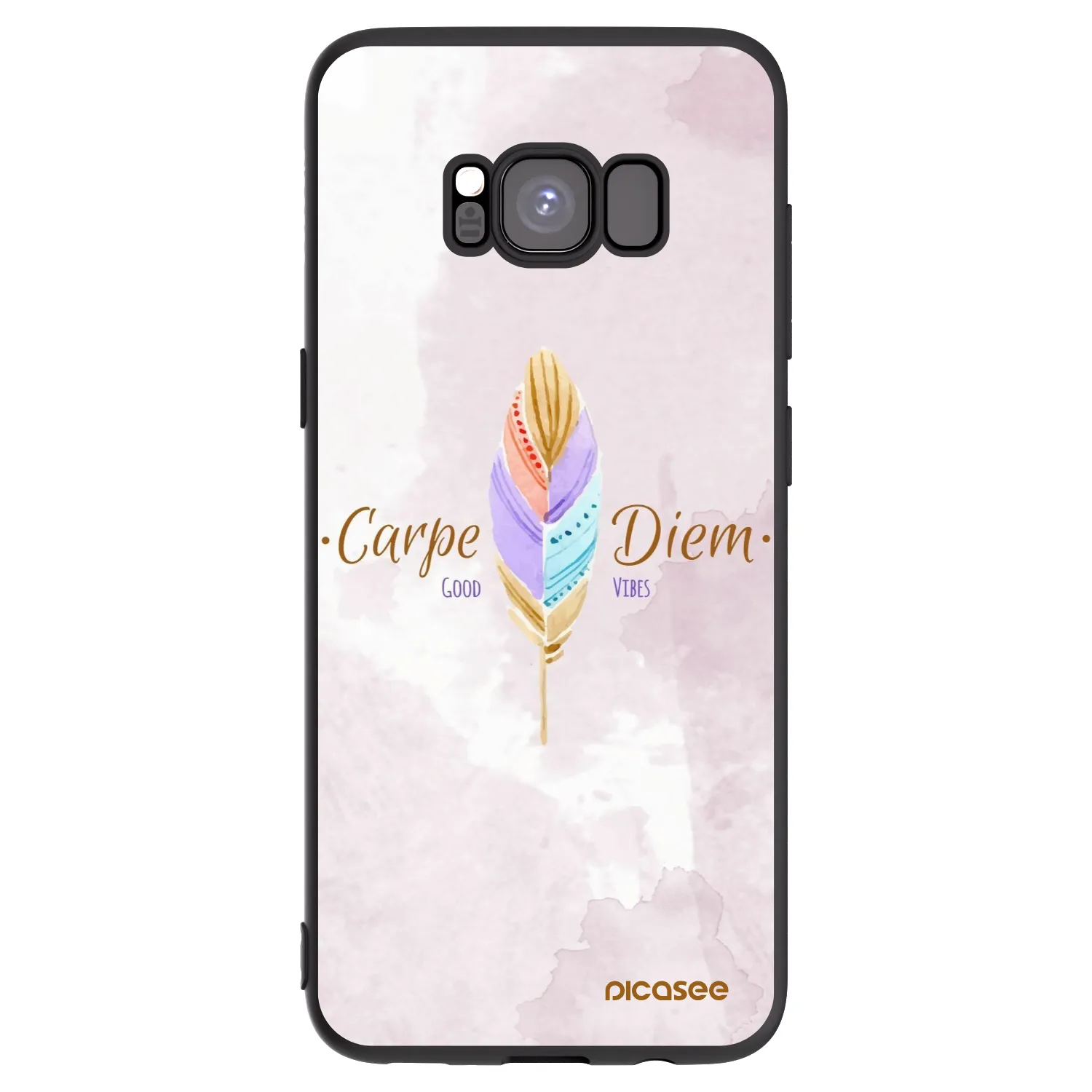 Picasee Samsung Galaxy S8 G950F Hülle - Schwarzes Silikon - Genieße den Tag