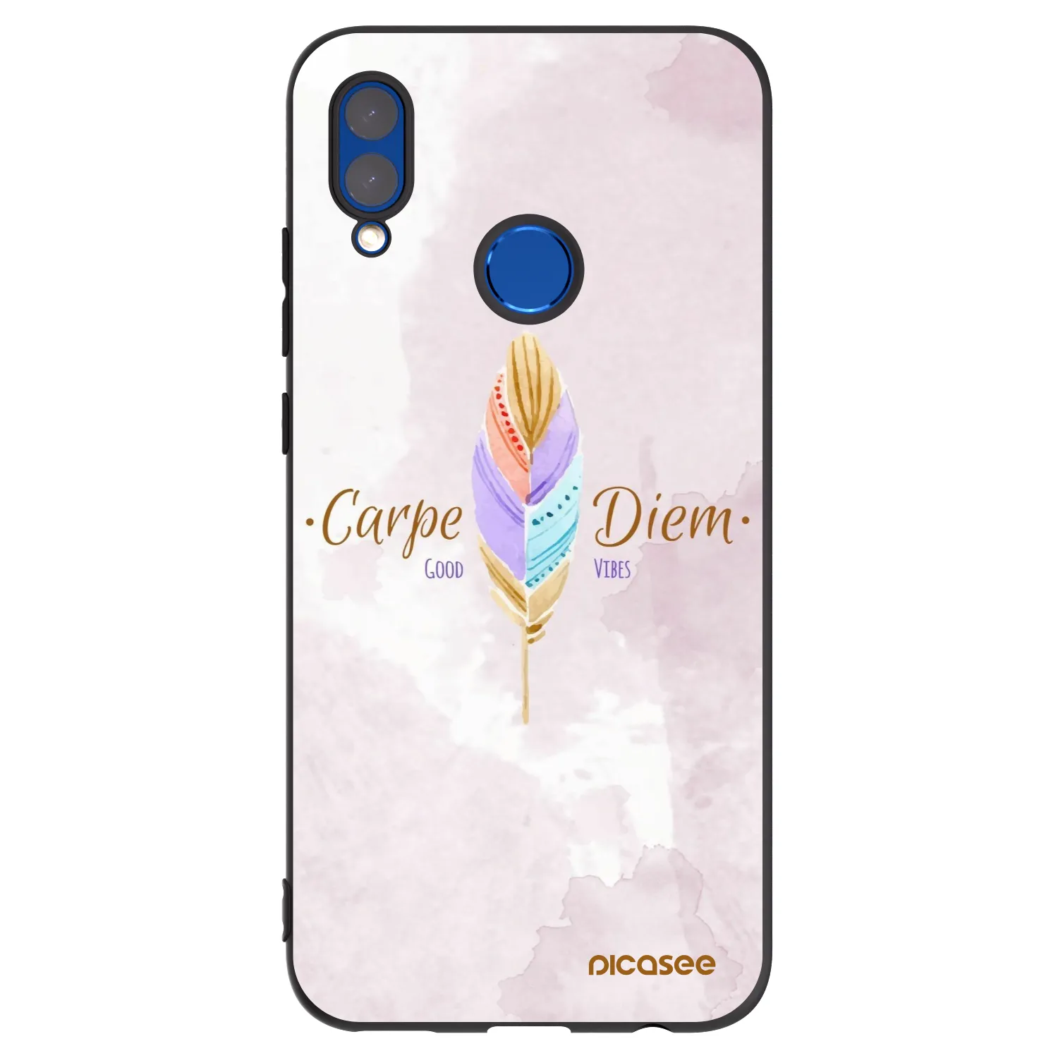 Picasee Huawei P Smart 2019 Hülle - Schwarzes Silikon - Genieße den Tag