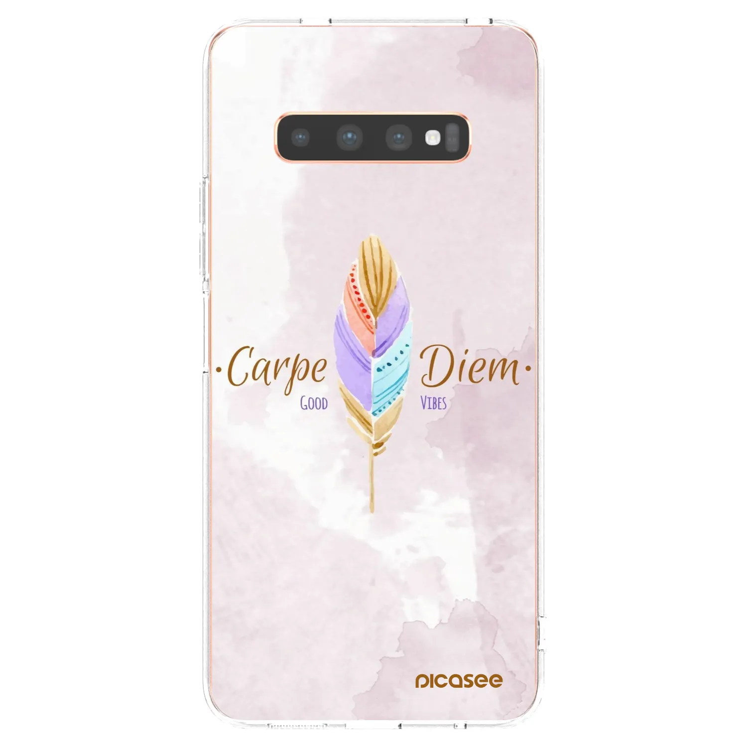 Picasee Samsung Galaxy S10 Plus G975 Hülle - Transparentes Silikon - Genieße den Tag