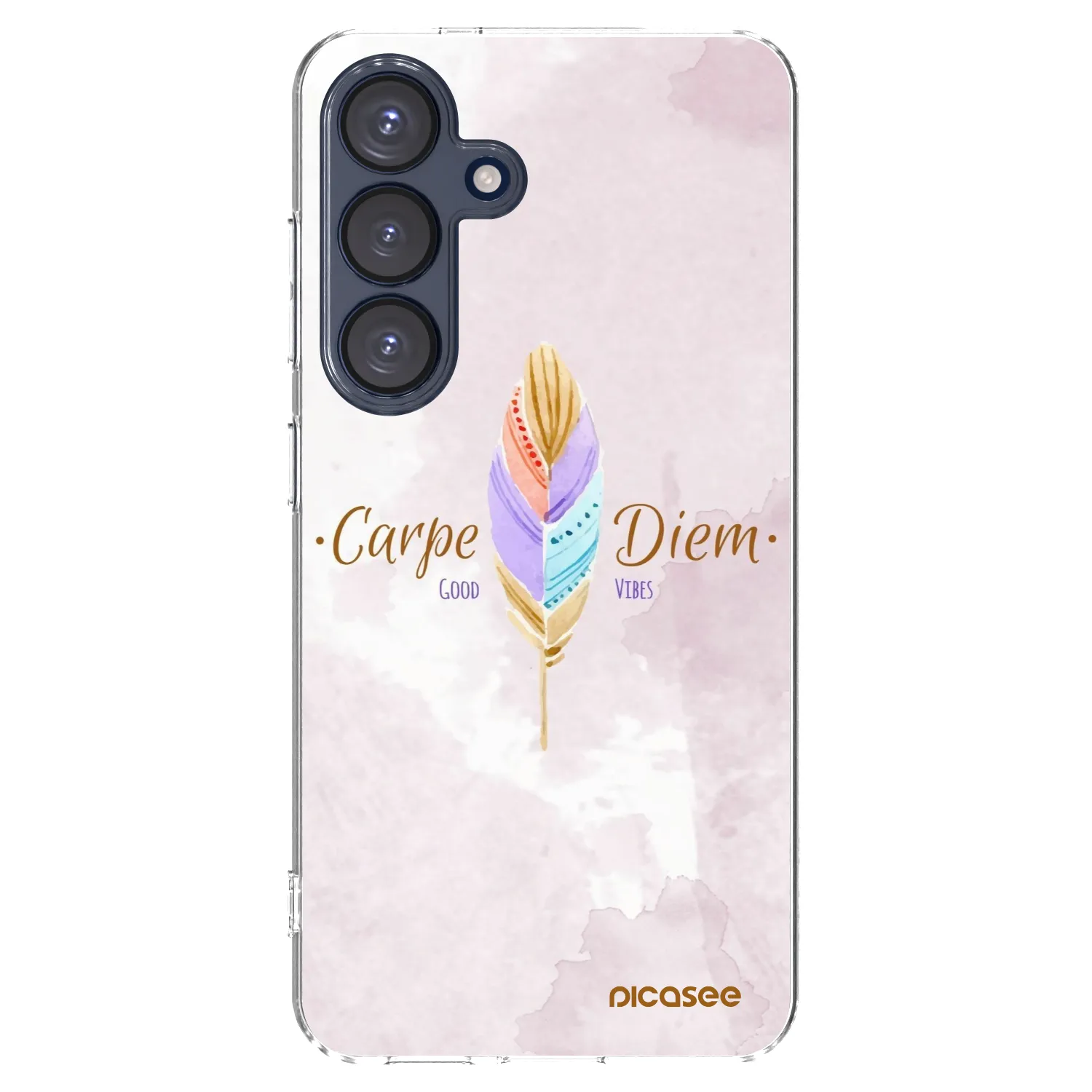Picasee Samsung Galaxy S25 5G Hülle - Transparentes Silikon - Genieße den Tag