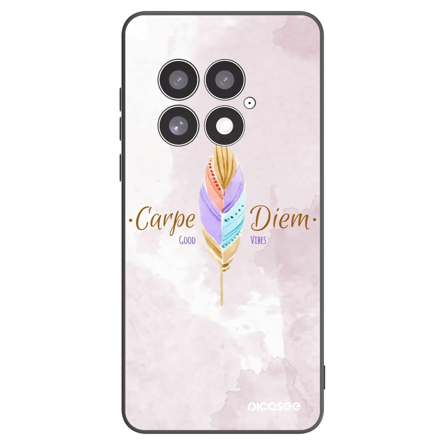 Picasee OnePlus 13 5G Hülle - Schwarzes Silikon - Genieße den Tag