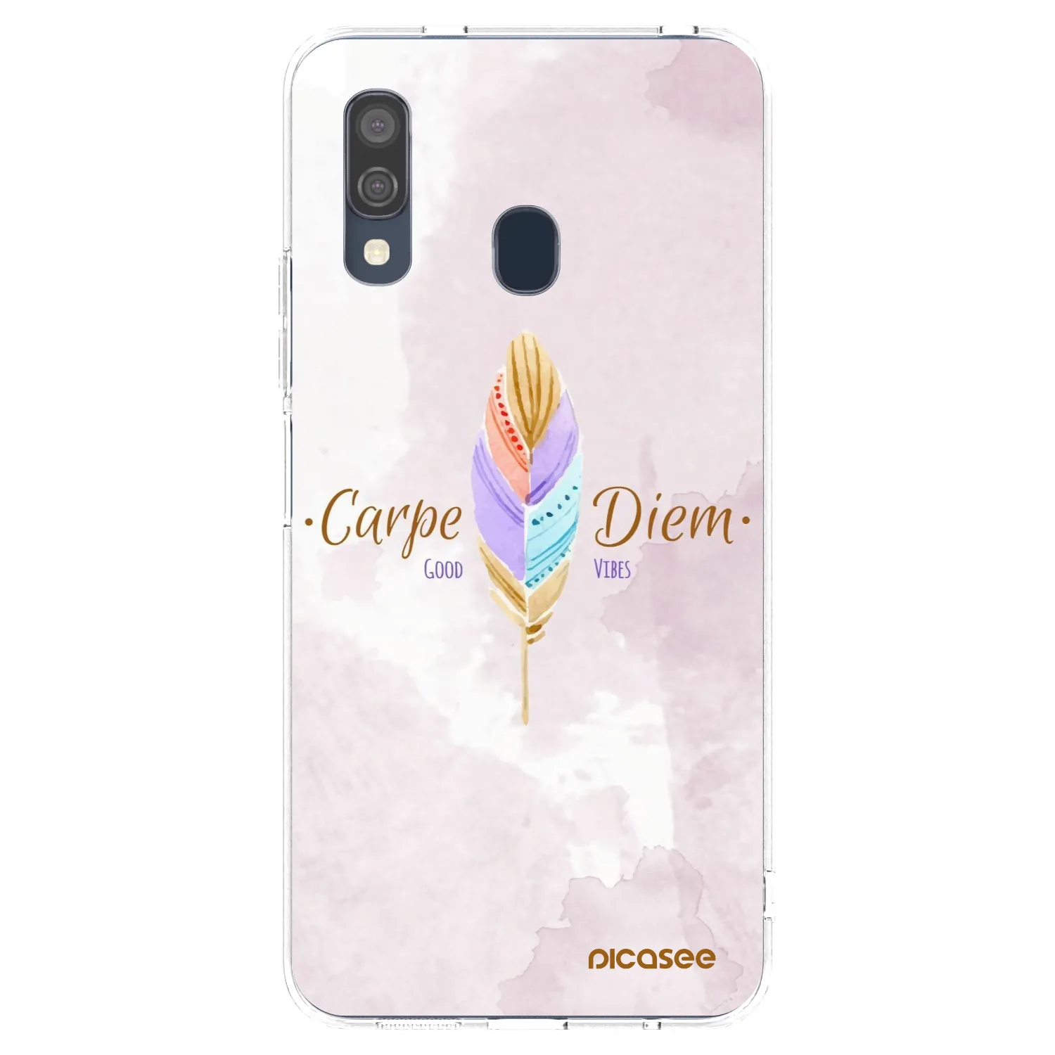 Picasee Samsung Galaxy A40 A405F Hülle - Transparentes Silikon - Genieße den Tag