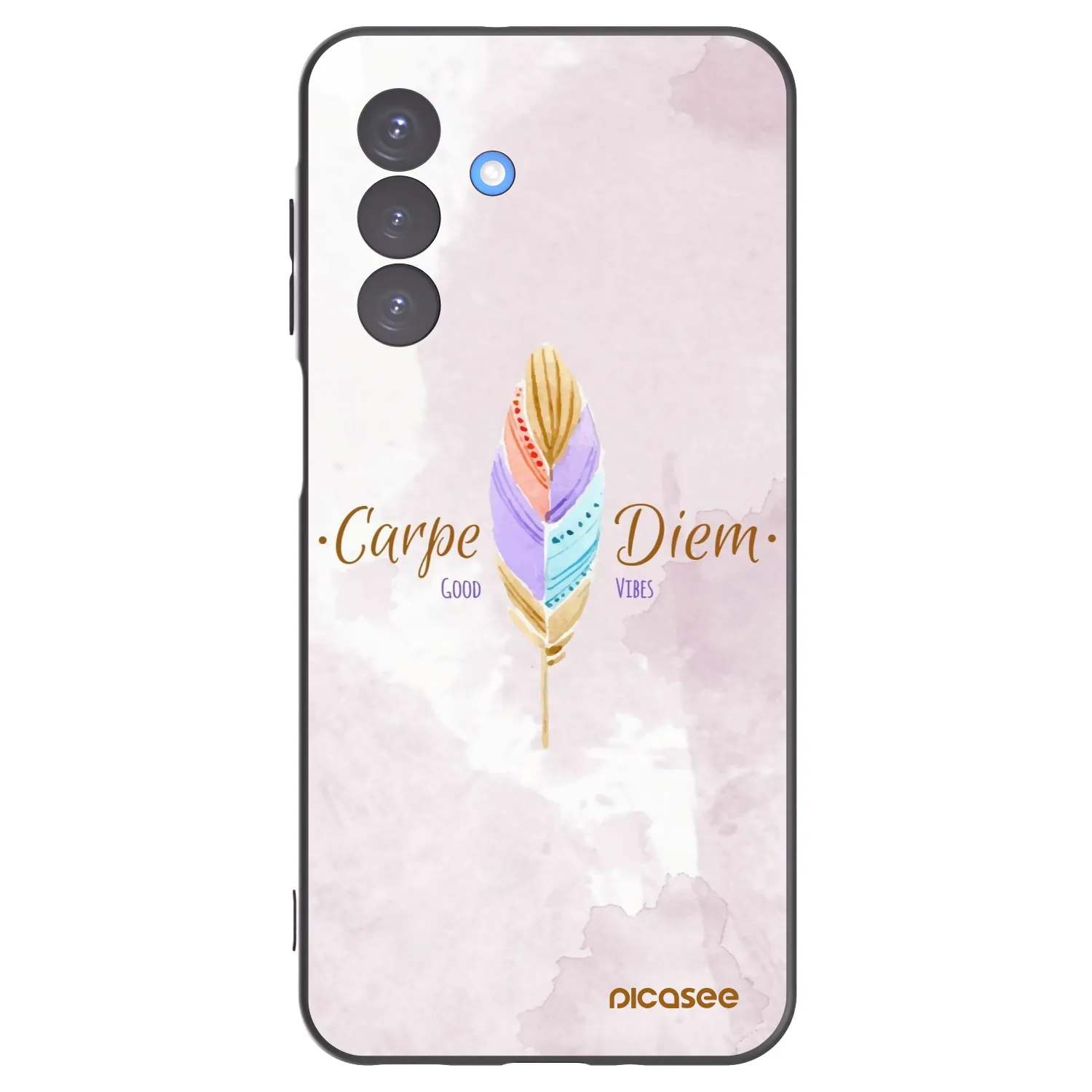 Picasee Samsung Galaxy A17 5G Hülle - Schwarzes Silikon - Genieße den Tag