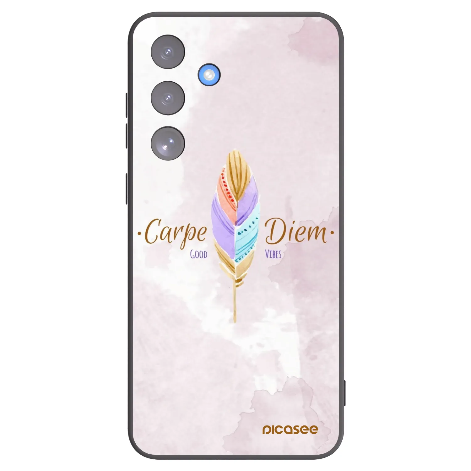 Picasee Samsung Galaxy S25 FE 5G Hülle - Schwarzes Silikon - Genieße den Tag
