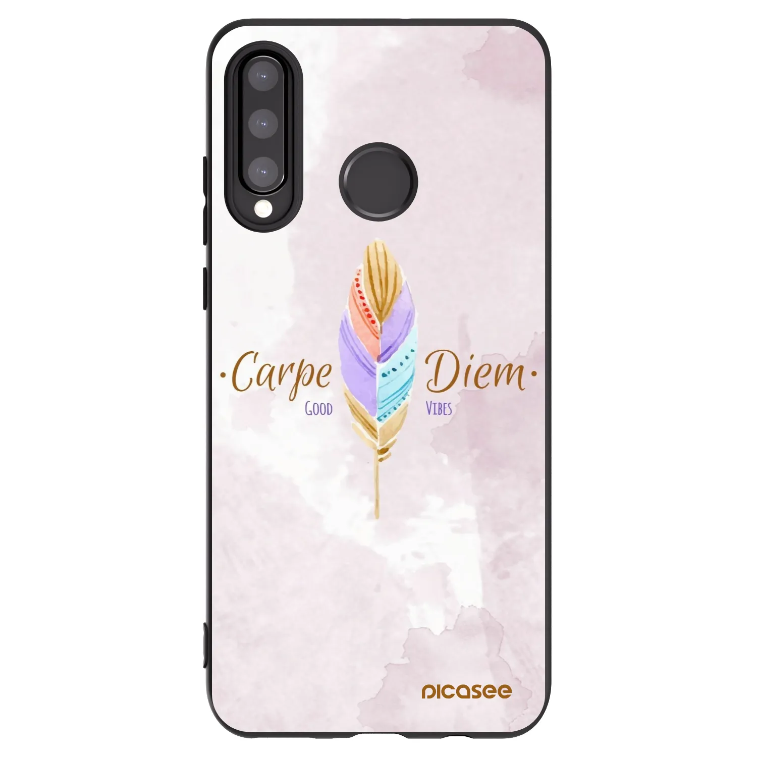 Picasee Huawei P30 Lite Hülle - Schwarzes Silikon - Genieße den Tag
