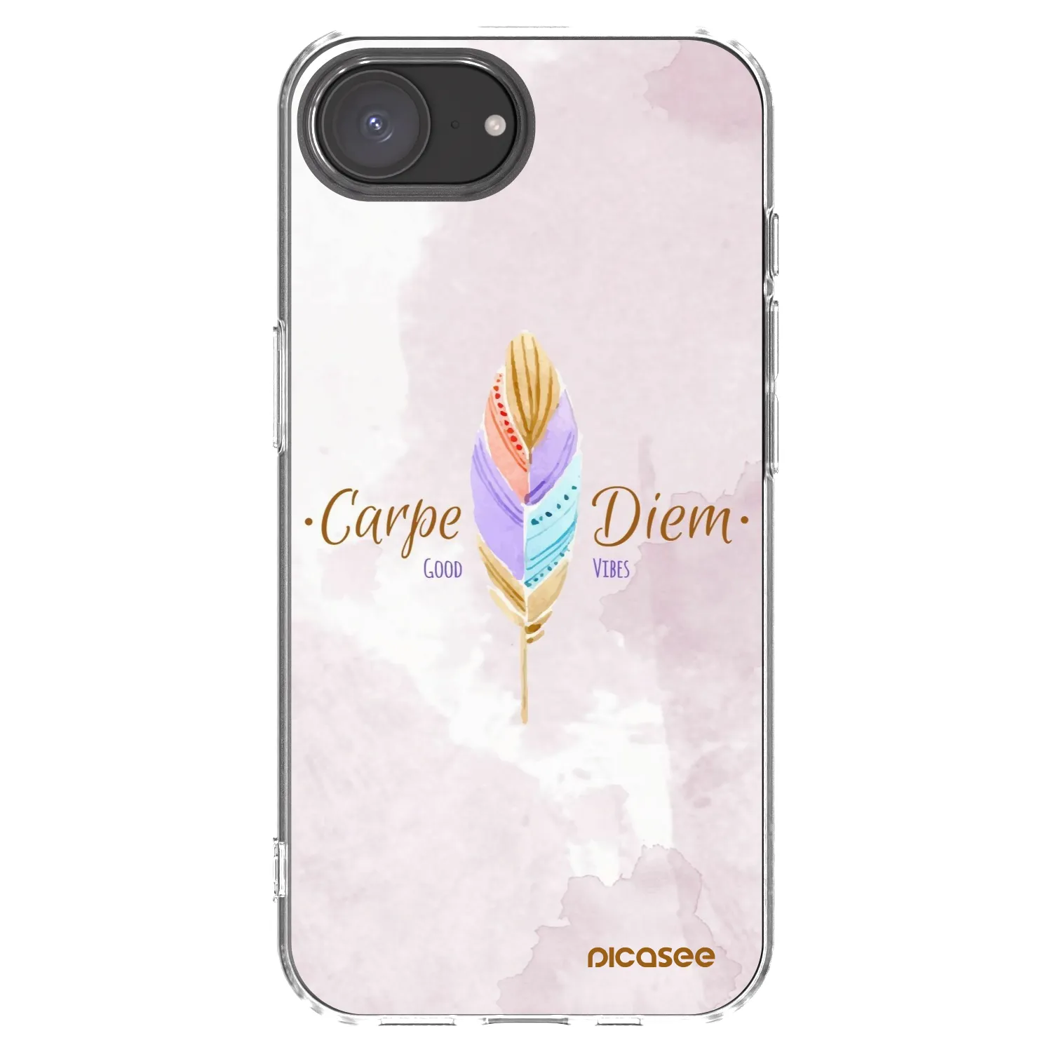 Picasee Apple iPhone 17e Hülle - Transparentes Silikon - Genieße den Tag