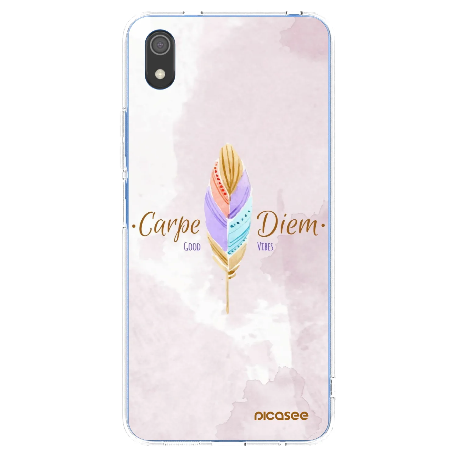 Picasee Xiaomi Redmi 7A Hülle - Transparentes Silikon - Genieße den Tag