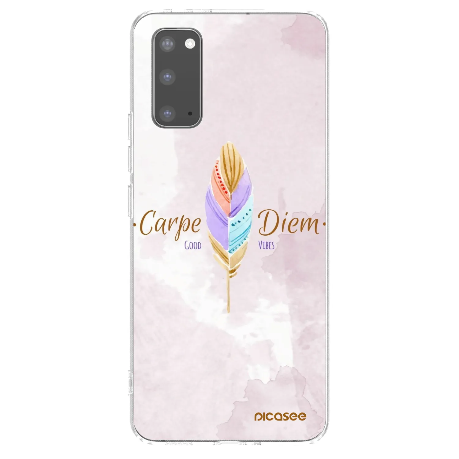 Picasee Samsung Galaxy S20 G980F Hülle - Transparentes Silikon - Genieße den Tag