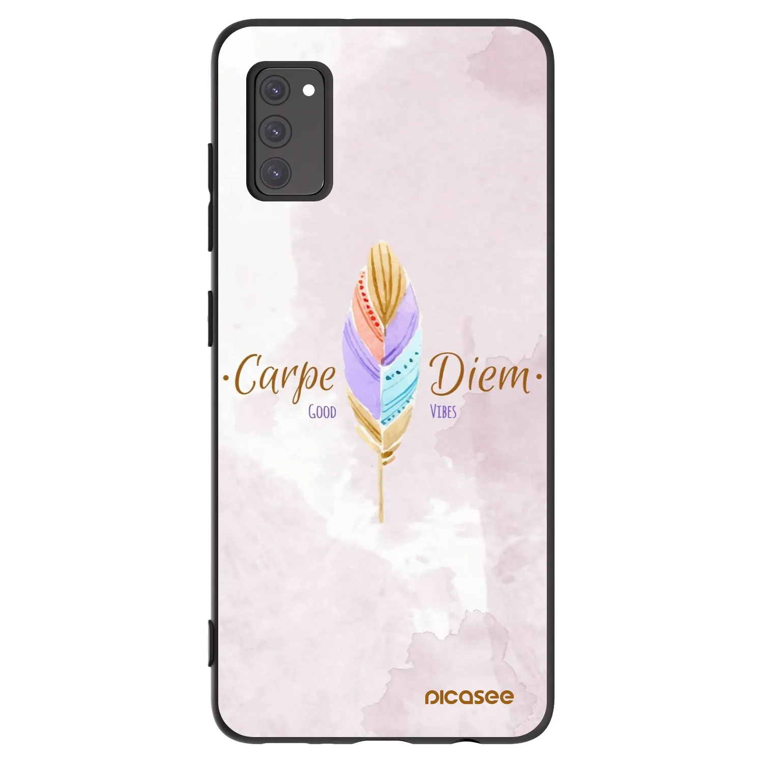 Picasee Samsung Galaxy A41 A415F Hülle - Schwarzes Silikon - Genieße den Tag