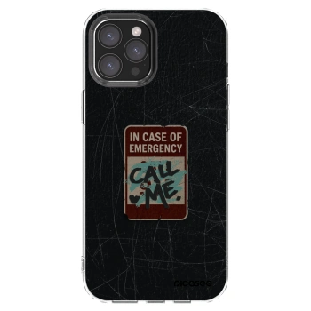 Picasee Apple iPhone 12 Pro Max Hülle - Transparentes Silikon - EMERGENCY