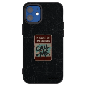 Picasee Apple iPhone 12 mini Hülle - Schwarzes Silikon - EMERGENCY