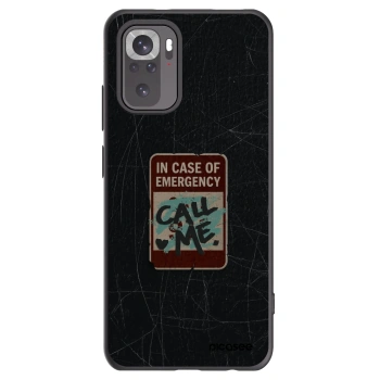 Picasee Xiaomi Redmi Note 10 Hülle - Schwarzes Silikon - EMERGENCY