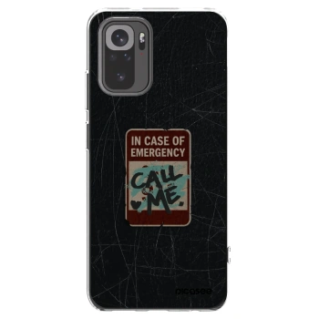 Picasee Xiaomi Redmi Note 10S Hülle - Transparentes Silikon - EMERGENCY