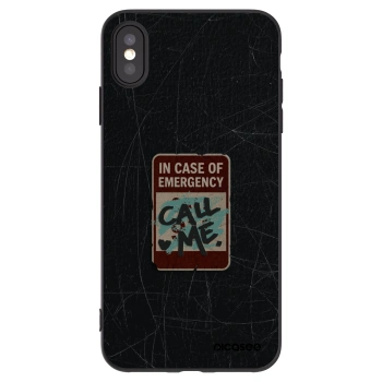 Picasee Apple iPhone XS Max Hülle - Schwarzes Silikon - EMERGENCY