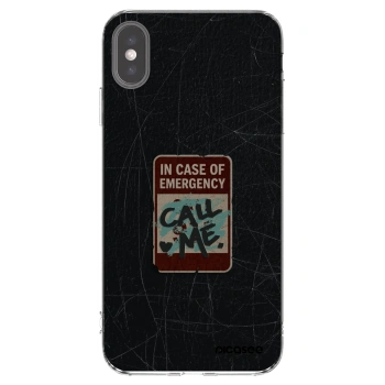 Picasee Apple iPhone XS Max Hülle - Transparentes Silikon - EMERGENCY