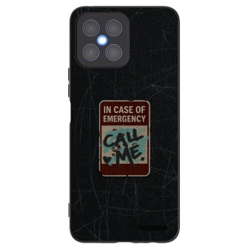 Picasee Honor X8 4G Hülle - Schwarzes Silikon - EMERGENCY