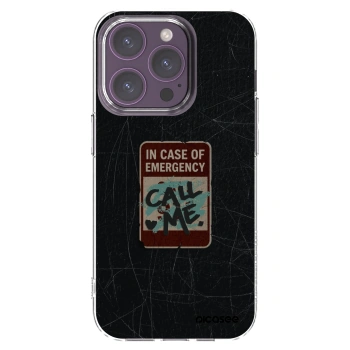 Picasee Apple iPhone 14 Pro Hülle - Transparentes Silikon - EMERGENCY