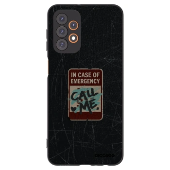 Picasee Samsung Galaxy A23 A235F 4G Hülle - Schwarzes Silikon - EMERGENCY